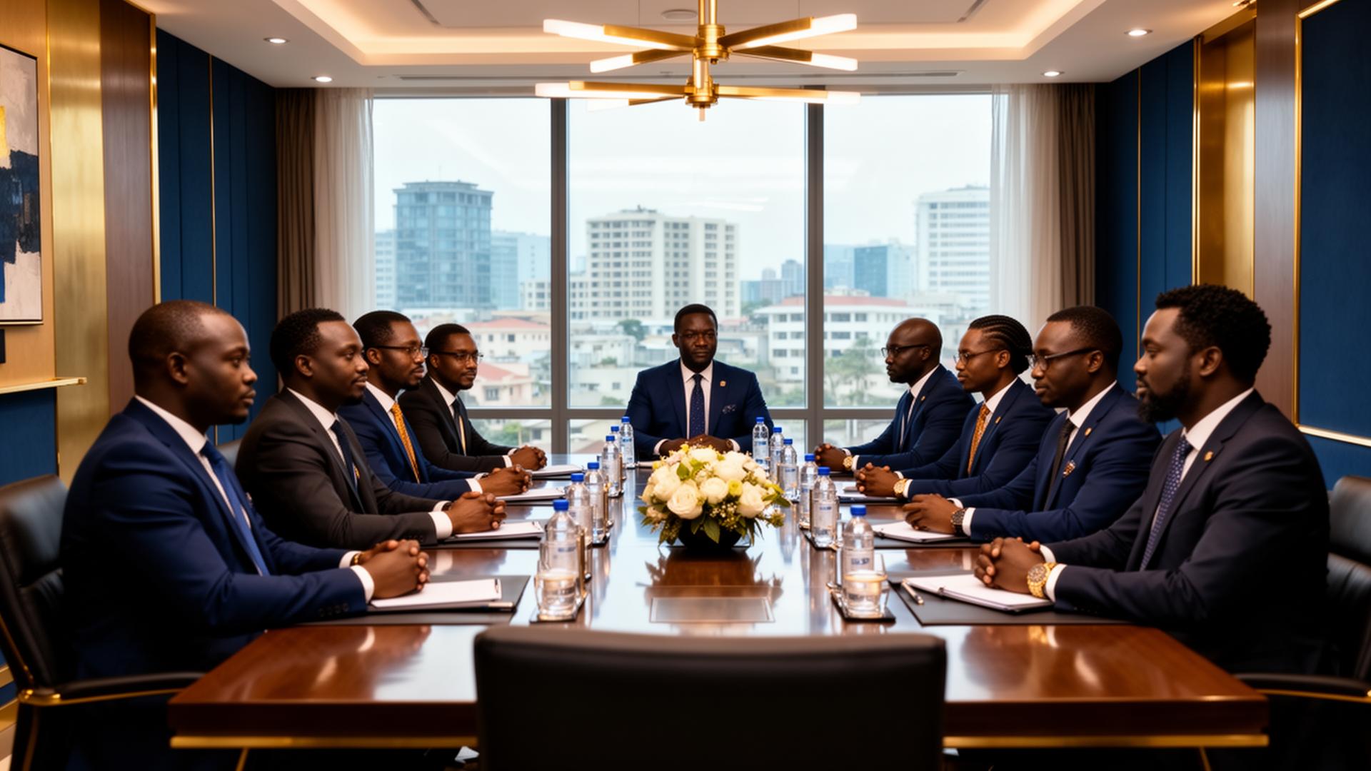Boardroom strategy meeting